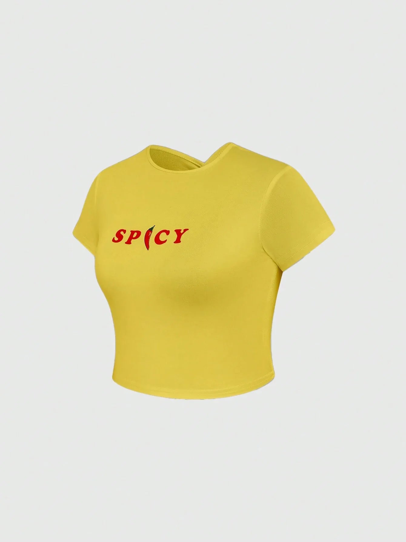 Essnce Women's Summer Short Sleeve Crop Top Letter Print Casual T-Shirt