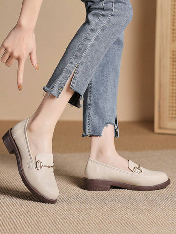 Women Work Shoes Fashionable Round Toe Flat Loafers