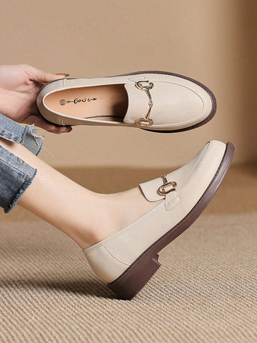 Women Work Shoes Fashionable Round Toe Flat Loafers