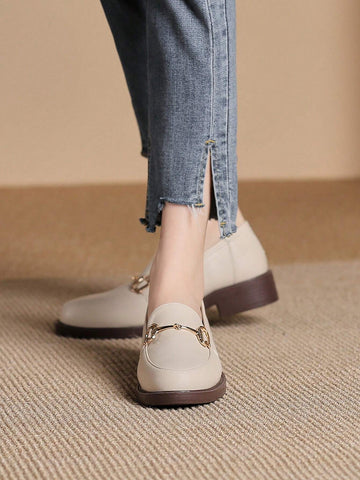 Women Work Shoes Fashionable Round Toe Flat Loafers