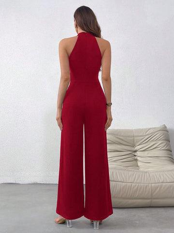 Firerie Women's Knitted Sleeveless Jumpsuit For Daily Wear