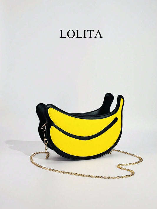 Creative Fruit Pattern Bag - Fresh Banana Shaped Crossbody Bag