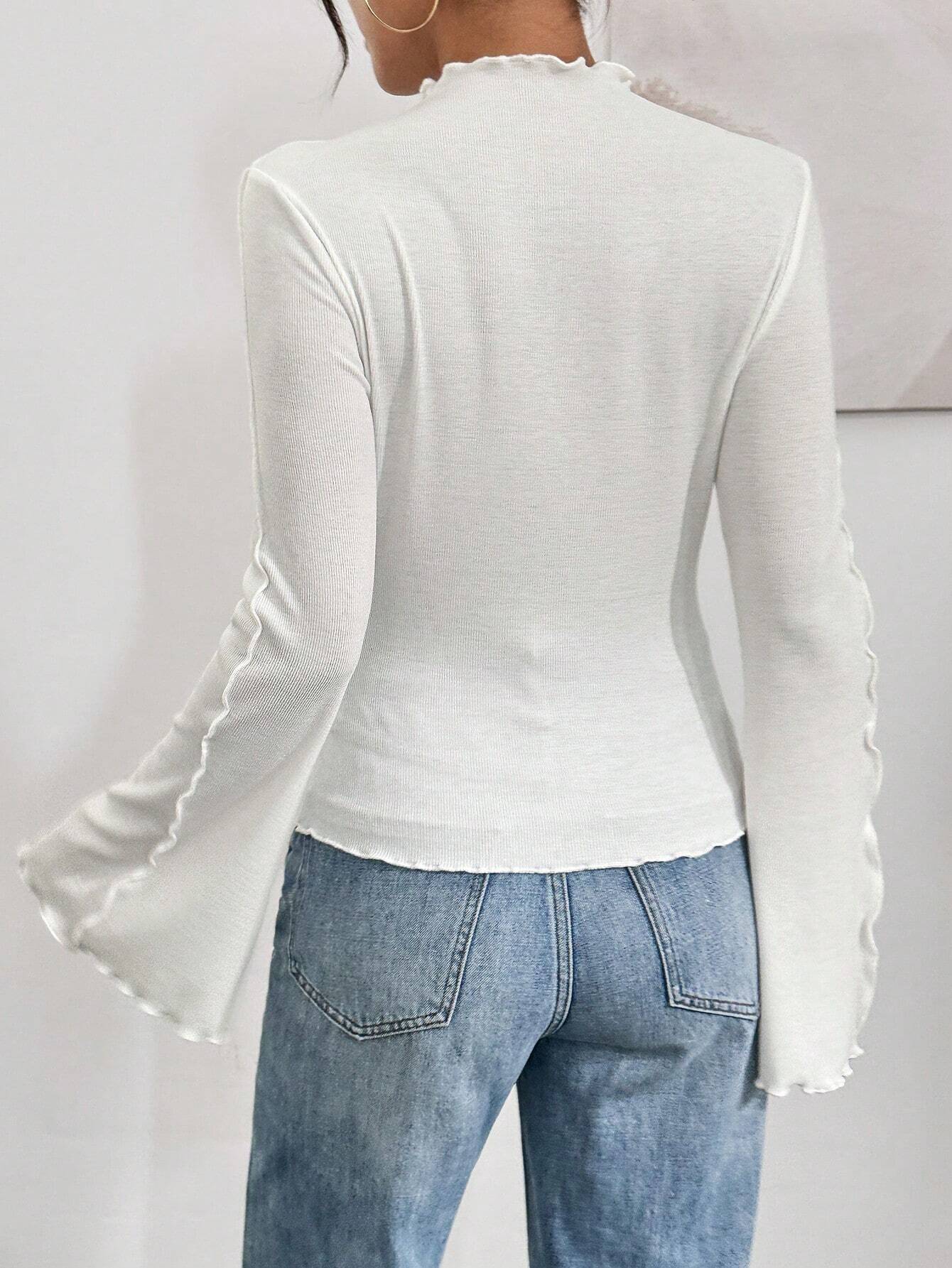 Essnce Lettuce Hem Long Sleeve T-Shirt