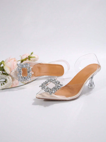 Peep Toe Transparent Sandals For Women