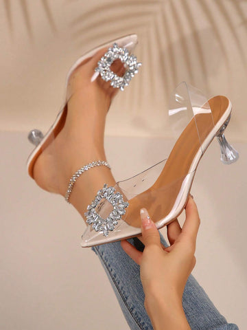 Peep Toe Transparent Sandals For Women