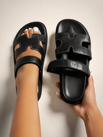 SHUZIA Open Toe Slip-On Sliders