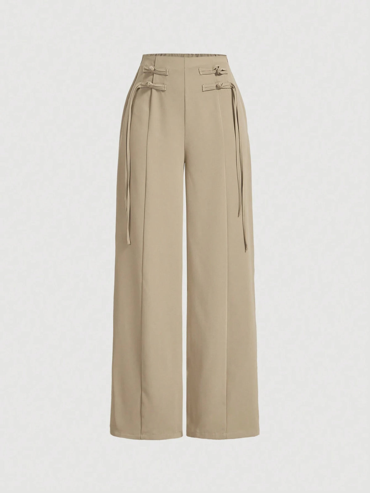 MOD Khaki Slim-Fitting Straight-Leg Pants With Buckle