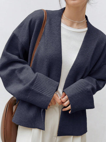 Dazy-Less Drop Shoulder Belted Cardigan