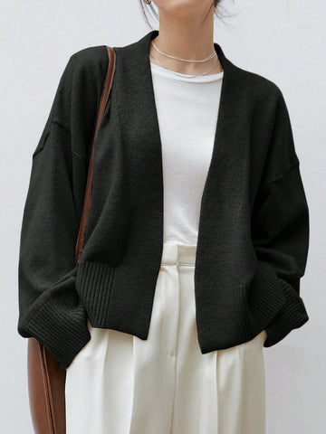 Dazy-Less Drop Shoulder Belted Cardigan