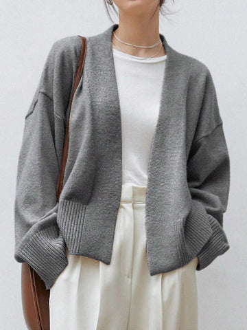 Dazy-Less Drop Shoulder Belted Cardigan