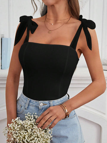 Frenchy Tie Shoulder Cami Top