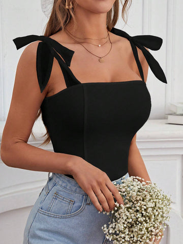 Frenchy Tie Shoulder Cami Top