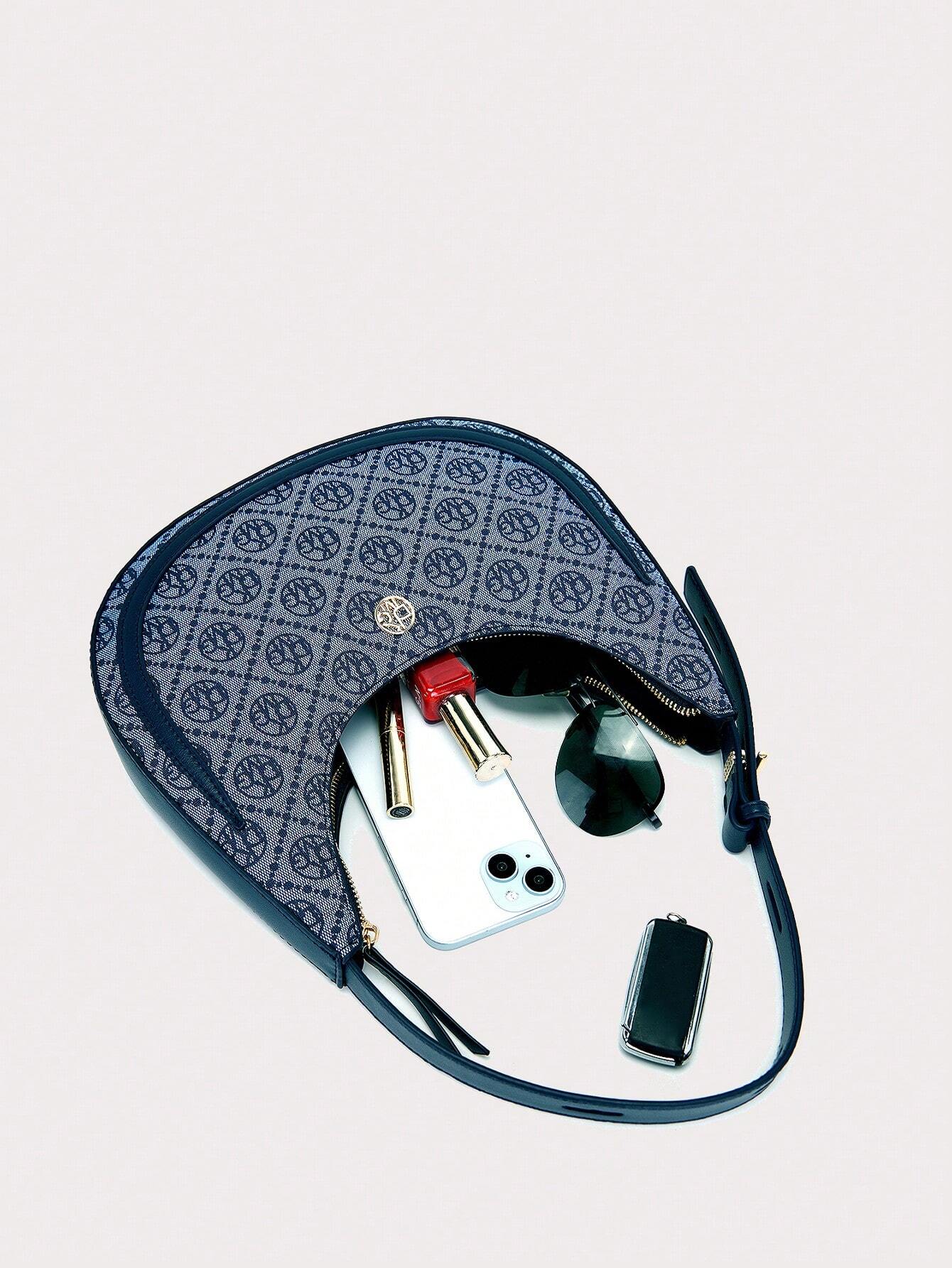 ANESSAMAY&DKMG 2pcs/Set Silk Printed Letter Pattern Combination Bag Strap Adjustable