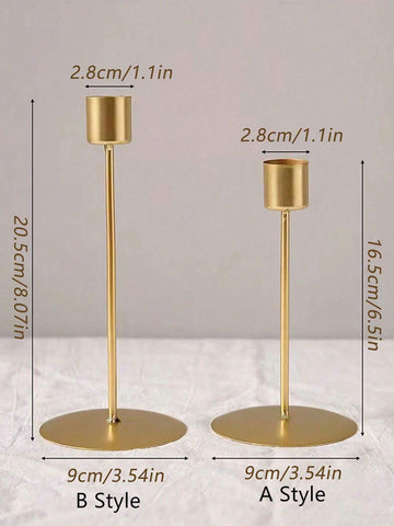 Romantic European Home Candlelight Dinner Wedding Decoration,Taper Candlestick Holders Metal Candle Stick Holders