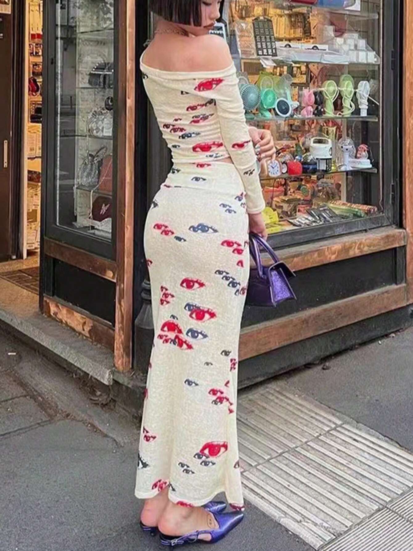 EZwear Ladies' Solid Color Simple Daily Strapless Top And Skirt