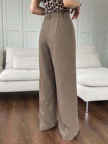 DAZY Women Solid Color Daily Wear Straight Leg Pants