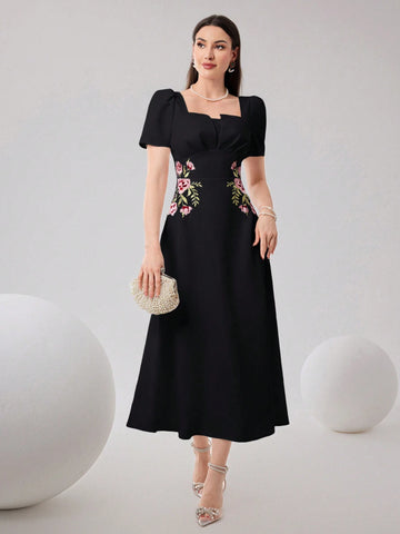 Modelyn Women's Daily Simple Floral Printed Dress