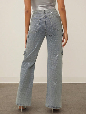 Haute Women's Flap Pocket Straight-Leg Jeans