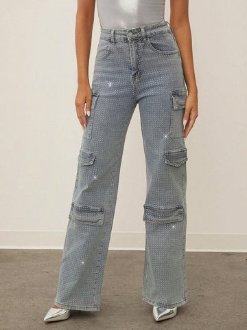 Haute Women's Flap Pocket Straight-Leg Jeans
