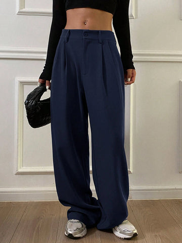 DAZY Women Solid Color Daily Wear Straight Leg Pants