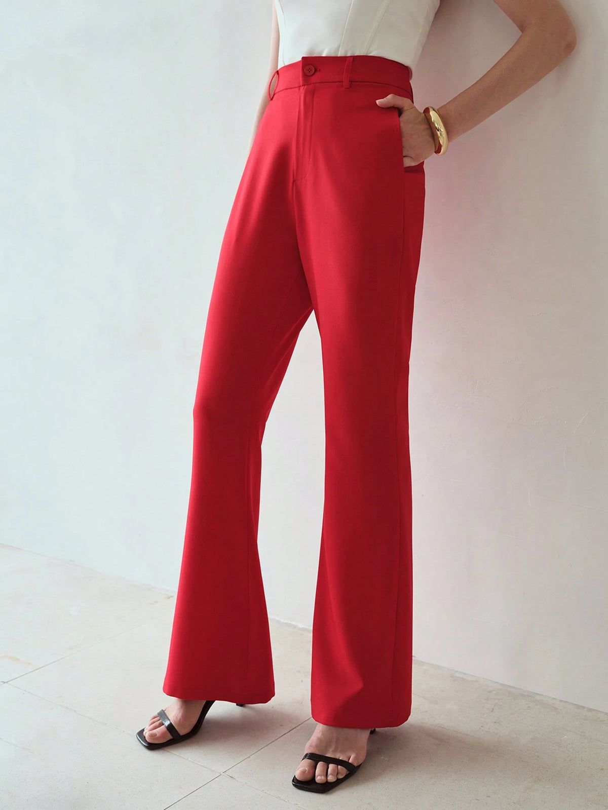 MOTF PREMIUM TAILORED FLARE LEG PANTS