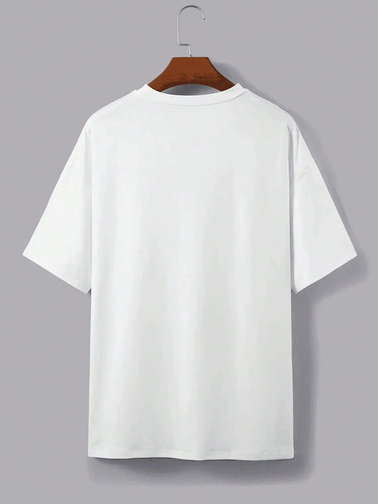 Women's Summer Casual Round Neck Short Sleeve T-Shirt With Slogan Print