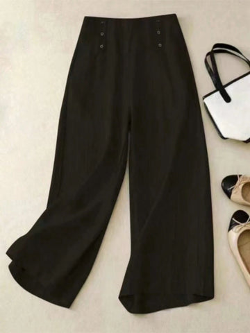 Women's Solid Color Casual Wide Leg Pants