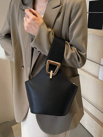 High Sense Bag Color Matching Handbag Cross-Body Bucket Bag