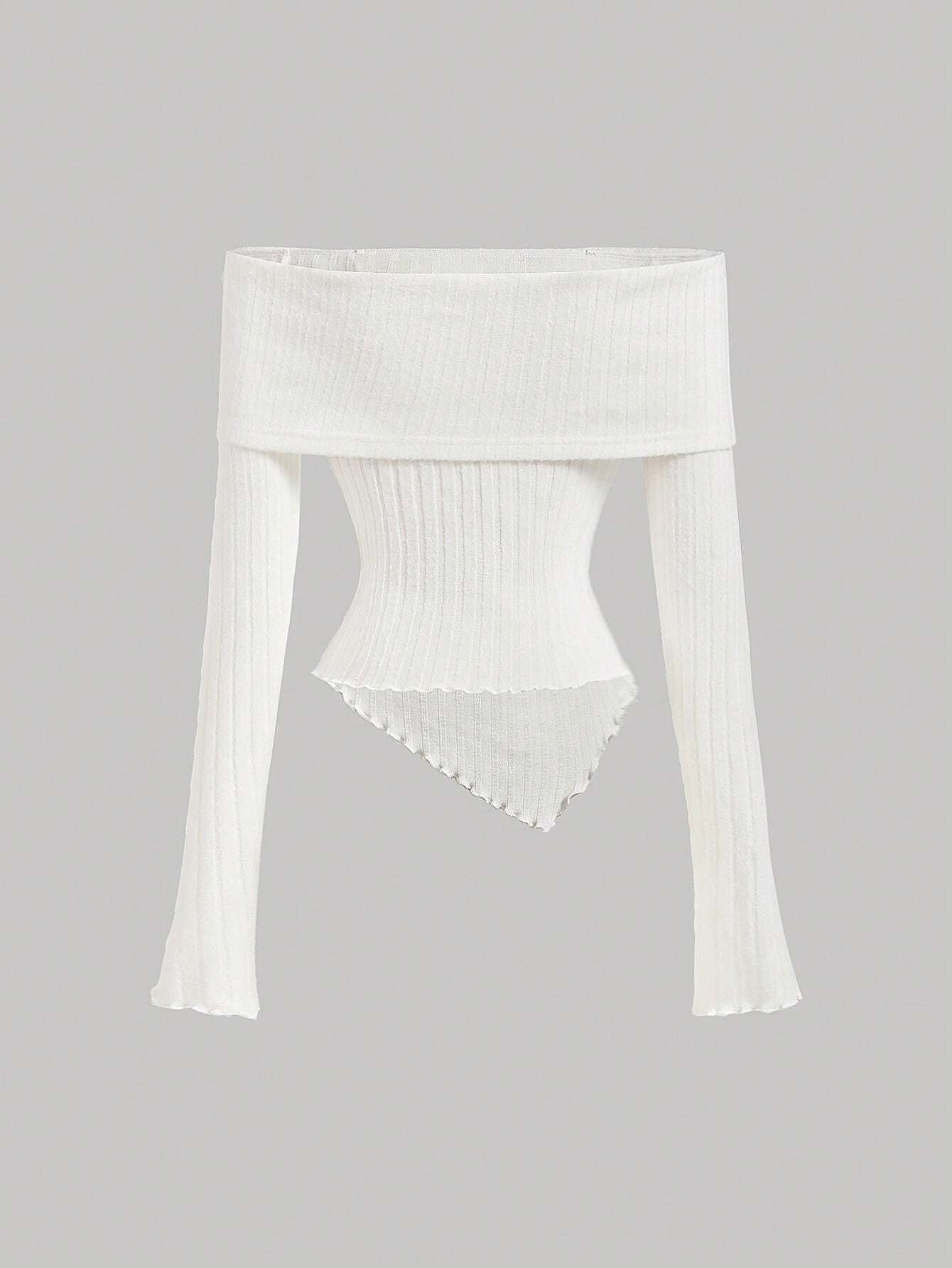 MOD Women's Off-Shoulder Bowknot Long Sleeve T-Shirt Top