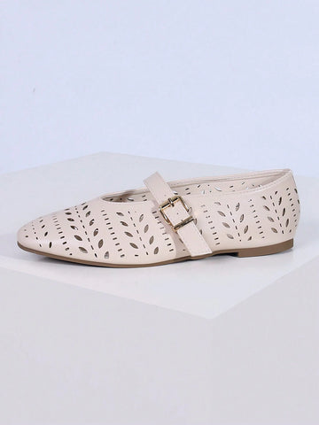 CUCCOO CHICEST Sophisticated Hollow Out Flat Shoes For Women