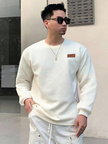 Stylish Solid Color Printed Label Adhesive Summer Short Sleeve T-Shirt