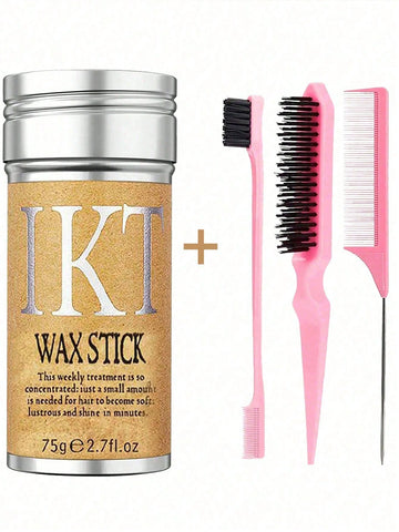 IKT IKT Hair Wax Stick, Hair Smoothing Wax Stick, Flyaway Hair Wax Stick, Hair Gel Stick, Non-Greasy Styling Hair