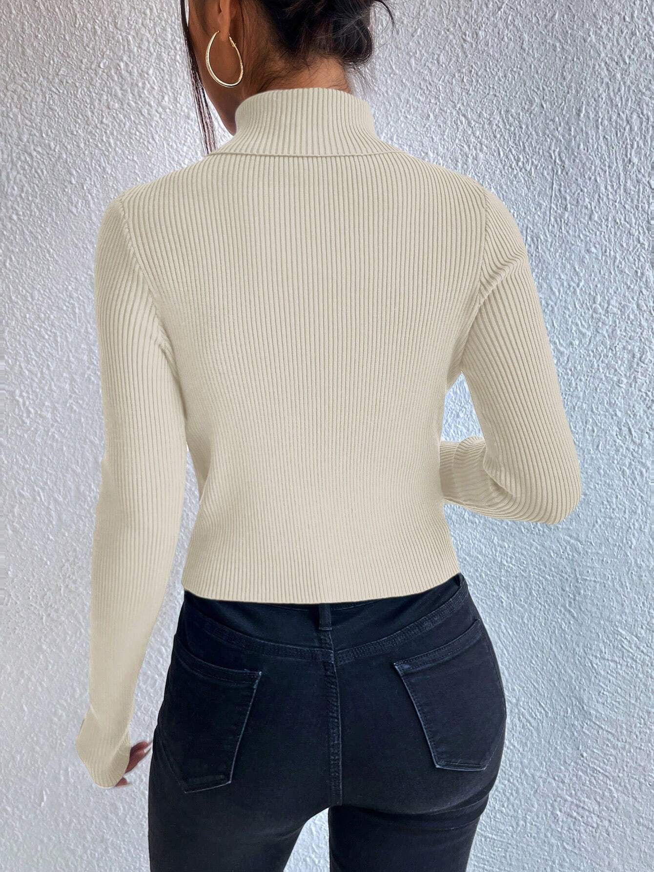 Privé Turtleneck Button Detail Sweater