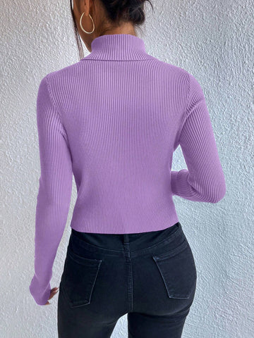 Privé Turtleneck Button Detail Sweater