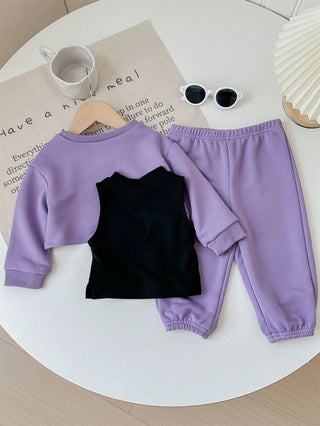 Long Sleeve Top And Elastic Waist Pants