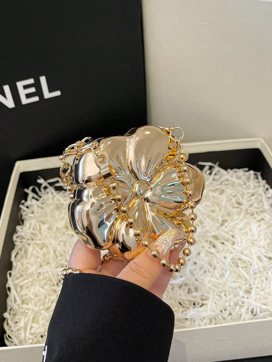 New Flower Pattern Women Handbag With Chain Strap