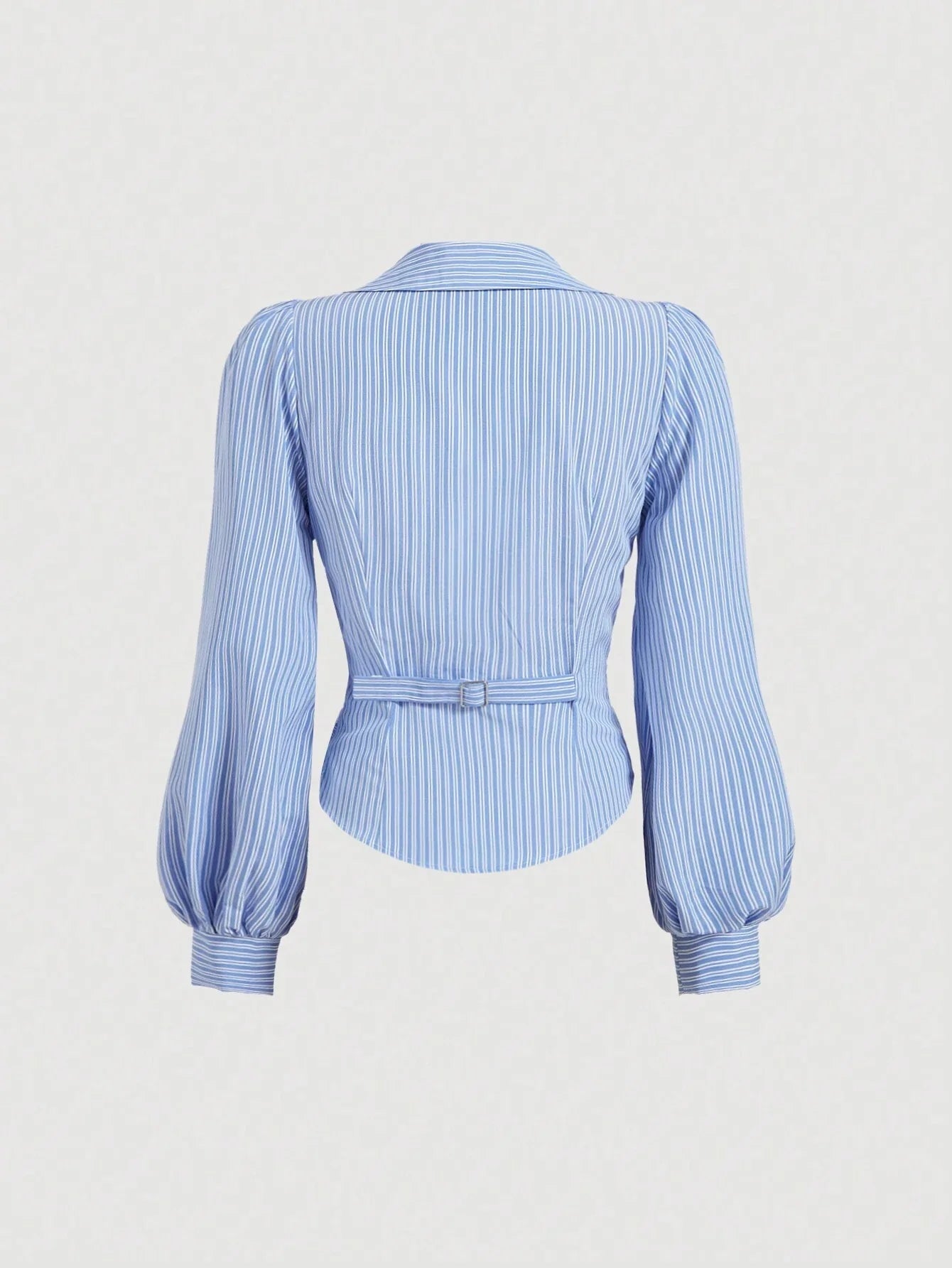 MOD Women's Lantern Sleeve Ruched Waist Split Hem Commuter Blouse