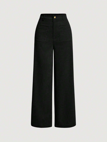 MOD Solid Color Double Pocket Long Pants