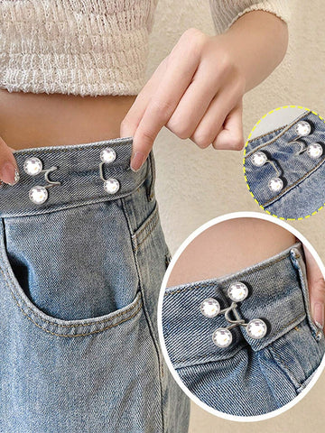 1Pc Invisible Adjustable Waist Reduction Buckle Pin (Without Cardboard)