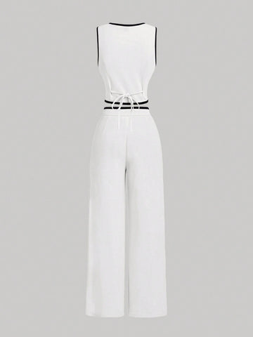 MOD Vintage Color Block Trim Women's Suit Set