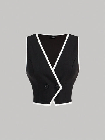 MOD Vintage Color Block Trim Women's Suit Set