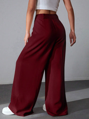 EZwear Solid Wide Comfy Leg Pants