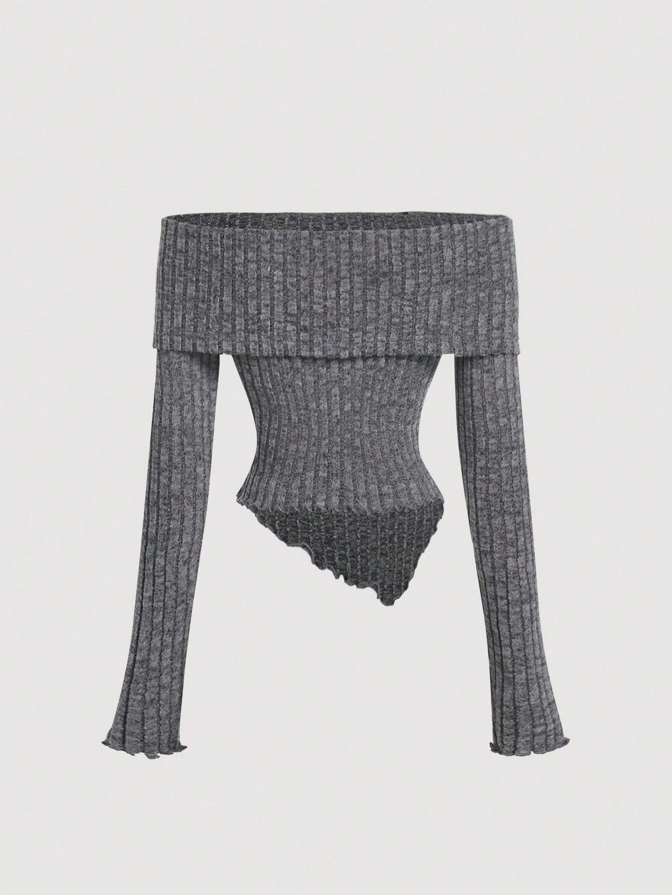 MOD Women's Off-Shoulder Bowknot Long Sleeve T-Shirt Top