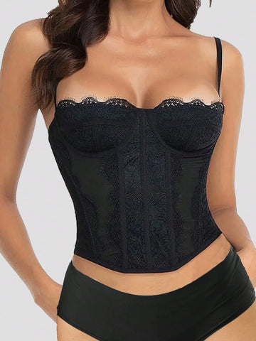 1pc Lace Bustier Corset Tops