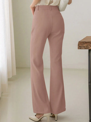 DAZY Business Casual Solid Color Women Suit Pants