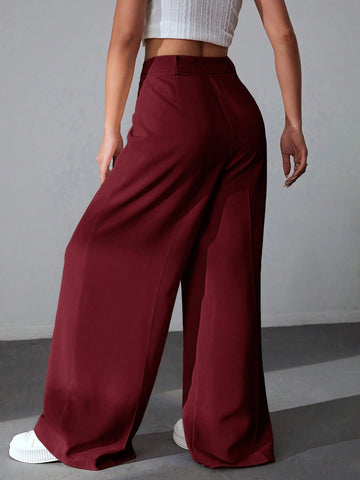 EZwear Solid Wide Comfy Leg Pants