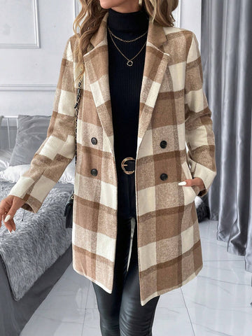 Clasi Lapel Neck Double Breasted Overcoat