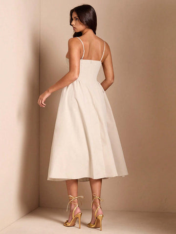 BAE Elegant Women Long Flowy Spaghetti Strap Dress