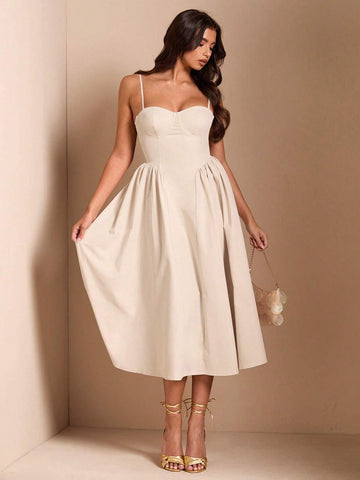 BAE Elegant Women Long Flowy Spaghetti Strap Dress