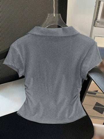 Essnce Women's V-Neck Short Sleeve T-Shirt